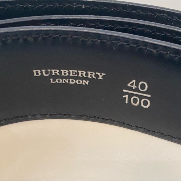 BURBERRY PLAID LEATHER BELT - Picture 3 of 3